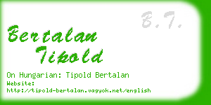 bertalan tipold business card